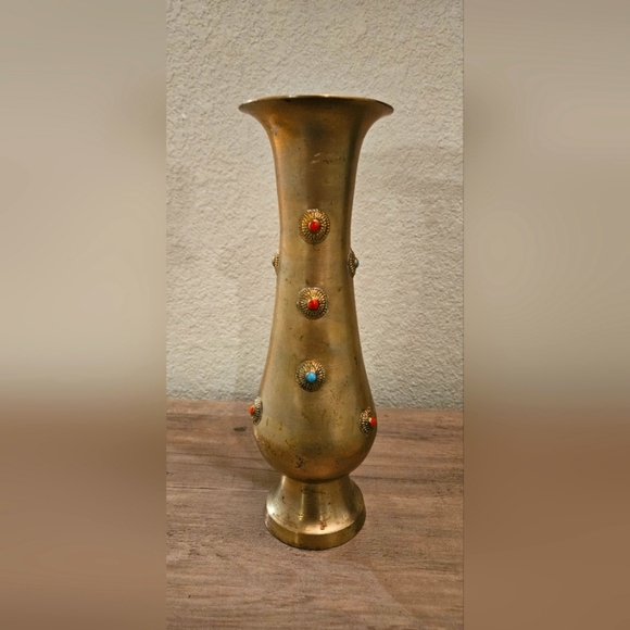 Middle East Brass Vase - Picture 1 of 8